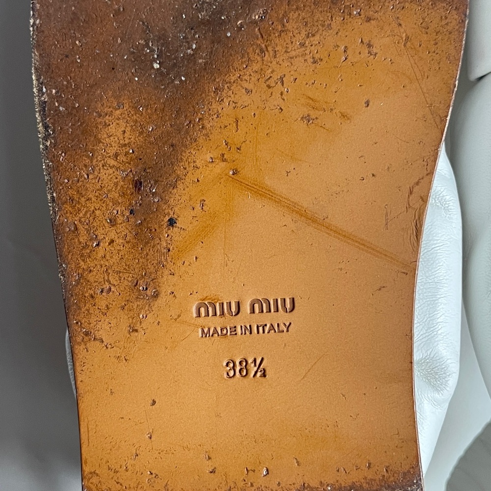Miu Miu Padded Mordoré Nappa Leather Sandals - Picture 12 of 14